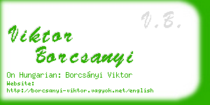 viktor borcsanyi business card